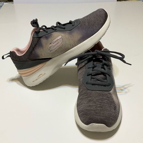 Skechers Skech-Air Grey and Pink Sneakers, 9. Memory Foam - Picture 7 of 16